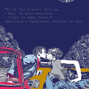Print / Carte postale Pierrot le fou