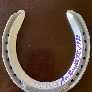 Secretariat horseshoe Ron Turcotte signed