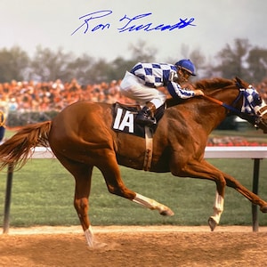 Fotografia della segreteria Ron Turcotte autografo KENTUCKY DERBY 1973