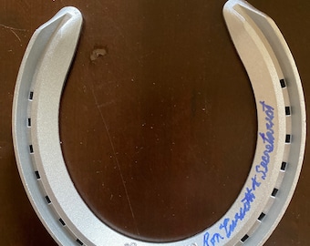 Secretariat horseshoe Ron Turcotte signed