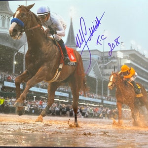 Justify photograph triple crown 2018 signed Mike Smith  KENTUCKY DERBY photograph 8x10