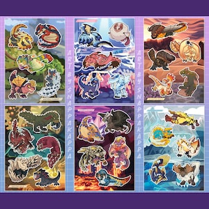 Hojas de calcomanías de MONSTER HUNTER: Bioma mundial