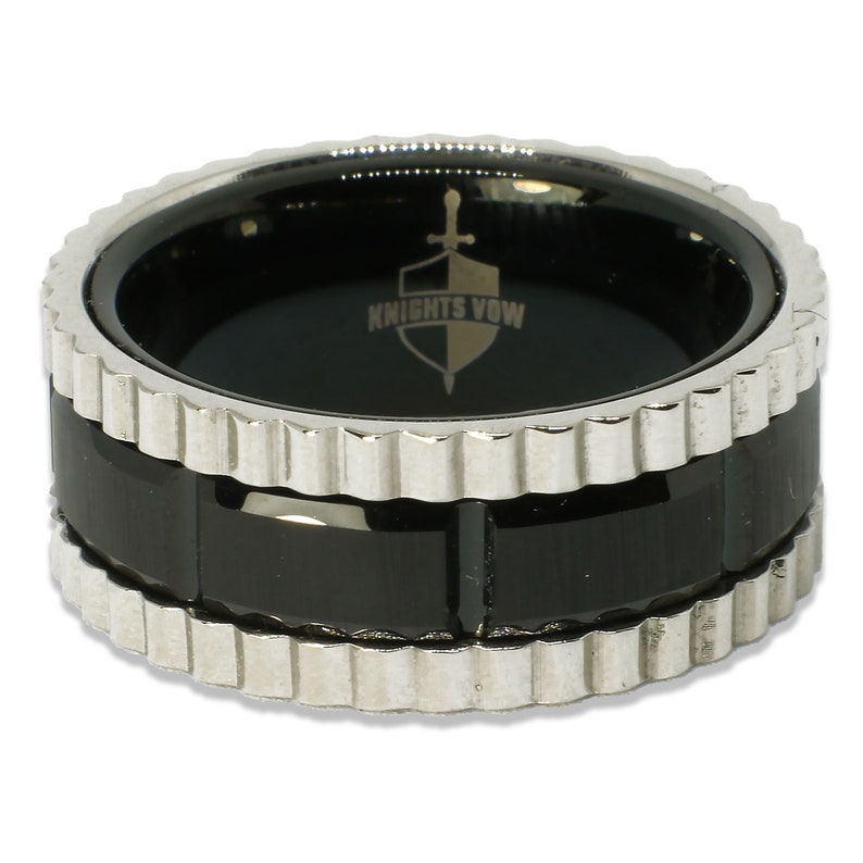 Men/'s Wedding Bands,Personalized Ring Rigid Silver Colored Lined Black Center Tungsten Ring Tungsten Tungsten Carbide Ring Tungsten Ring