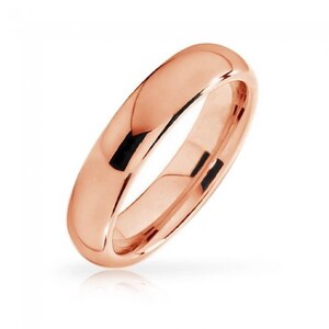 Slim Dome-Shaped Rose Gold Tungsten Ring, Tungsten Carbide Ring, Men's Wedding Band, Wedding Rings, Personalized Rings