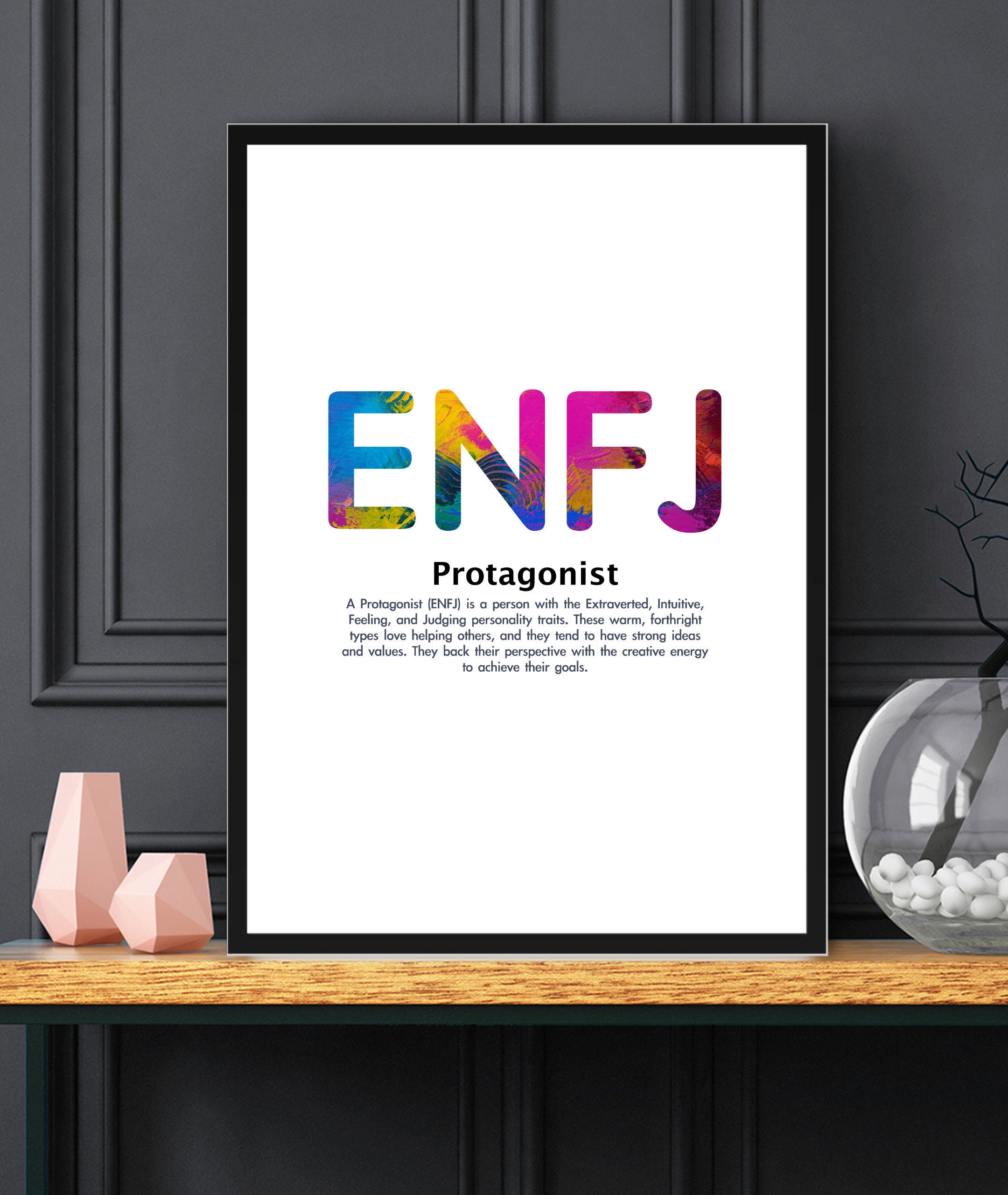 ENFJ - MBTI Protagonist Personality Art Board Print for Sale by BrainChaos