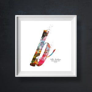 Alfabeto personalizado Imprime Carta, fecha de nacimiento, iniciales, impresiones de pared, impresiones de arte de pared, impresiones de citas, impresiones de sala de estar, diseños personalizados