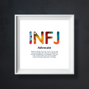 INFJ, 16 personality types qoutes, Inspirational quotes, wall prints, wall art, quote prints, home decor,