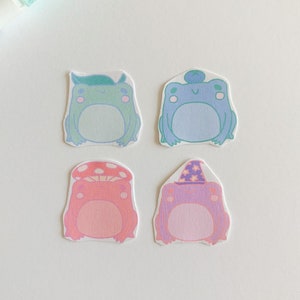 lil frog stickers / pastel, kawaii, adorable frog sticker pack for bullet journal, laptop, gift / cute frog stationery