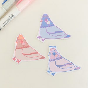 Paquete de pegatinas de palomas, pegatinas de palomas lindas, pegatinas de pájaros, papelería kawaii para bullet journal, portátil, regalo