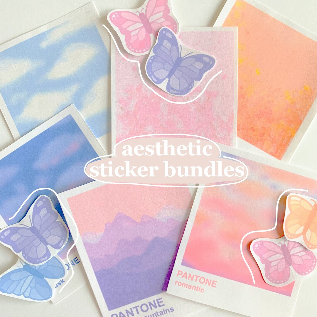 Aesthetic Sticker Bundles / Aesthetic Sticker Pack / Cute Etsy