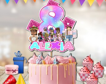 Roblox Cake Etsy - birthday roblox cake