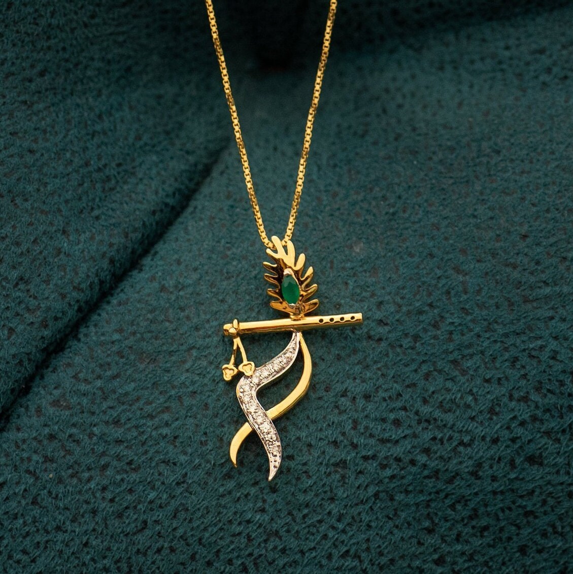 Shree Krishna Diamond Pendant 18 Kt Solid Gold 0 12 Carat Etsy shree-krishna-diamond-pendant-18-kt-solid-gold-0-12-carat-etsy