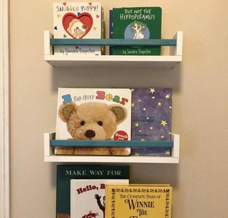 2 Floating Nursery Bookshelves/ Children's Bookshelf/ Etsy