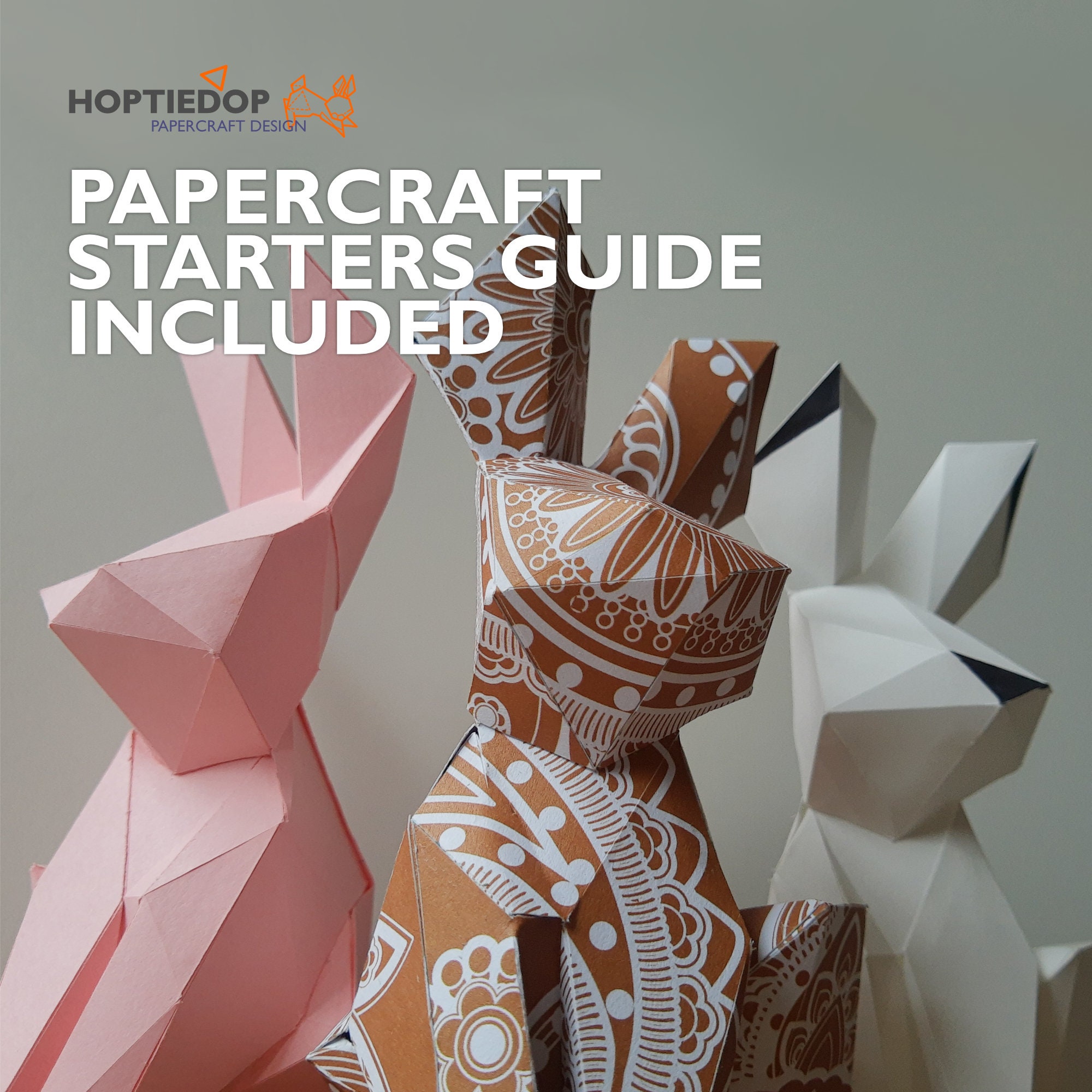 Papercraft Bunny, Printable 3D Rabbit, DIY Gift for Easter, Cute ...