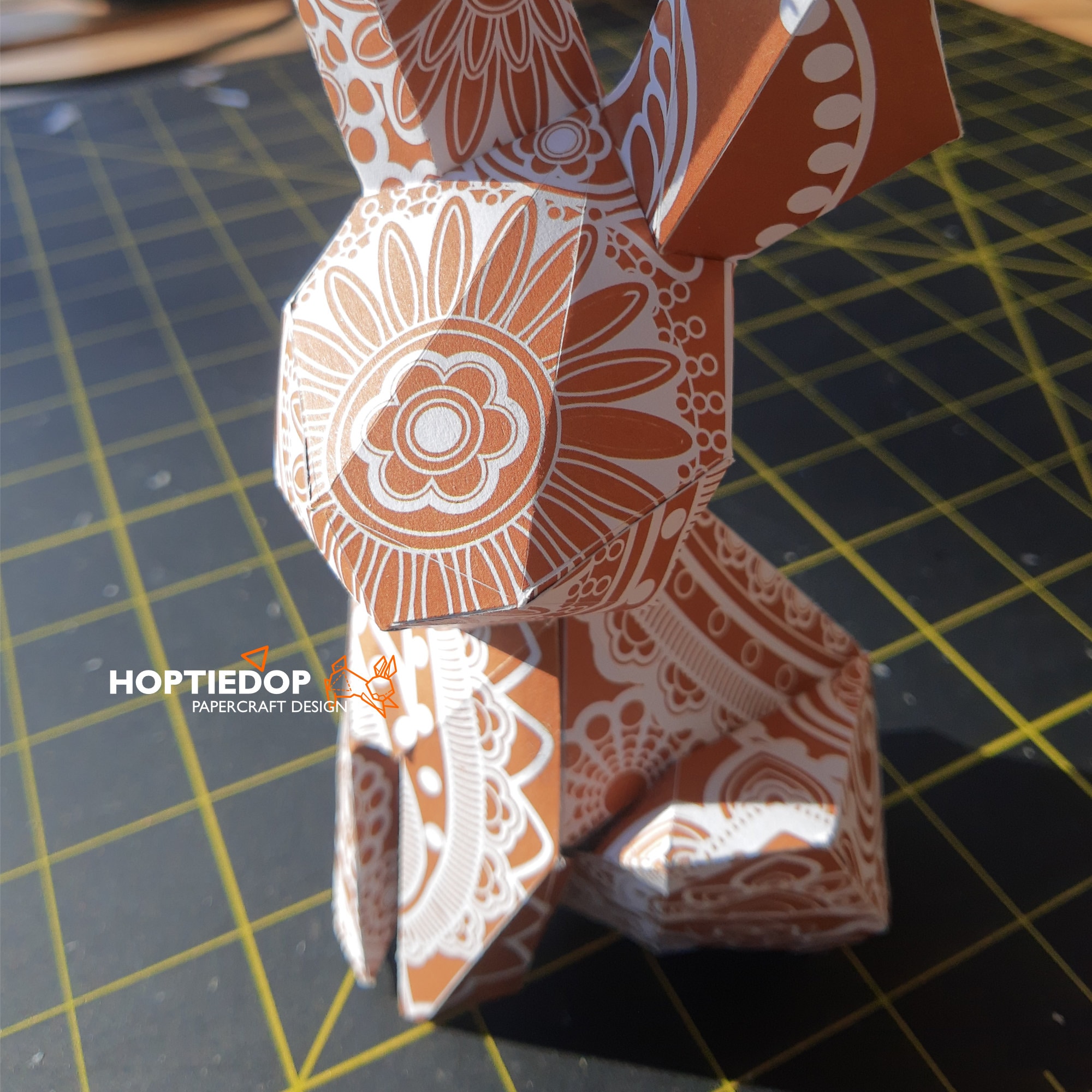 Papercraft Bunny, Printable 3D Rabbit, DIY Gift for Easter, Cute