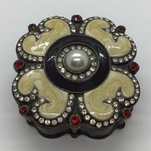 Hand Painted Floral Trinket Jewelry Box