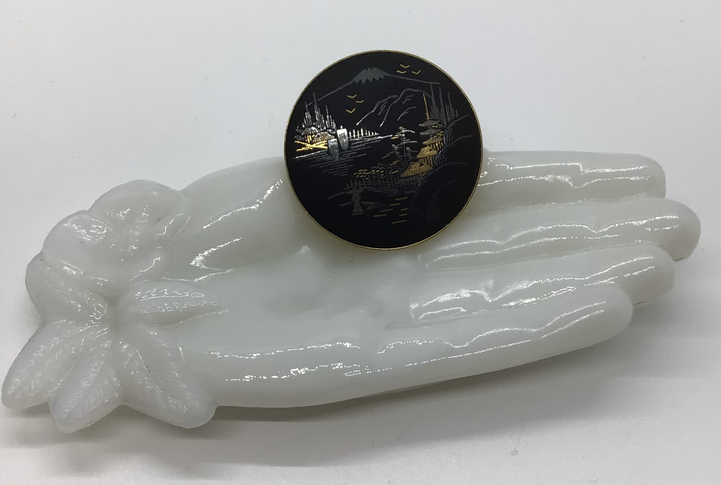 Boutons De Manchette Vintage Amita Damascène - Kyoto/Tokyo Japon - Occasion - Pour Homme