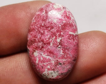 RARE Norwegian Thulite Cabochon Strawberries and Cream Pink Stone Pendant Stone Freeform Triangle Designer Cabochon Natural Stone Cabochon