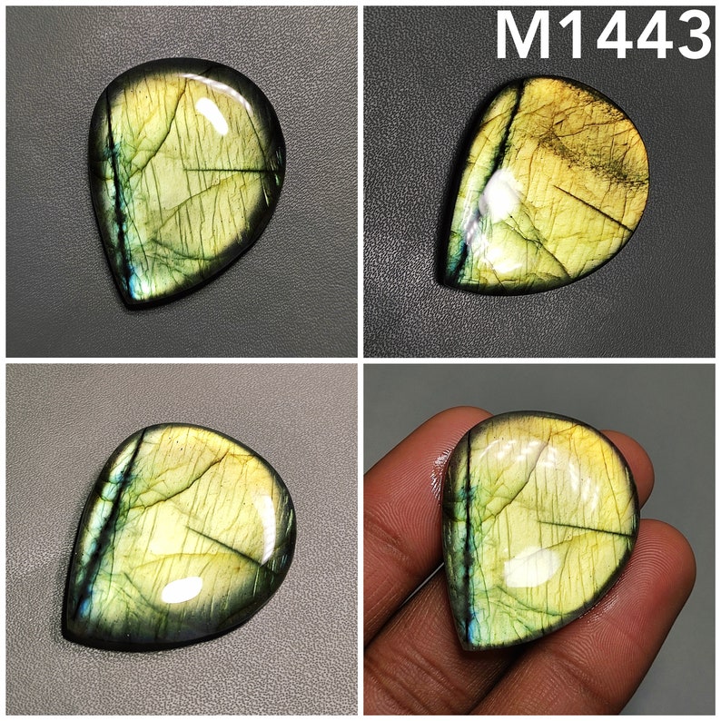 Natural Flashy Labradorite Cabochon Fancy Labradorite Gemstone Cabochon Smooth Polished Handmade Flashy Gemstone for Jewelry M1441-M1444