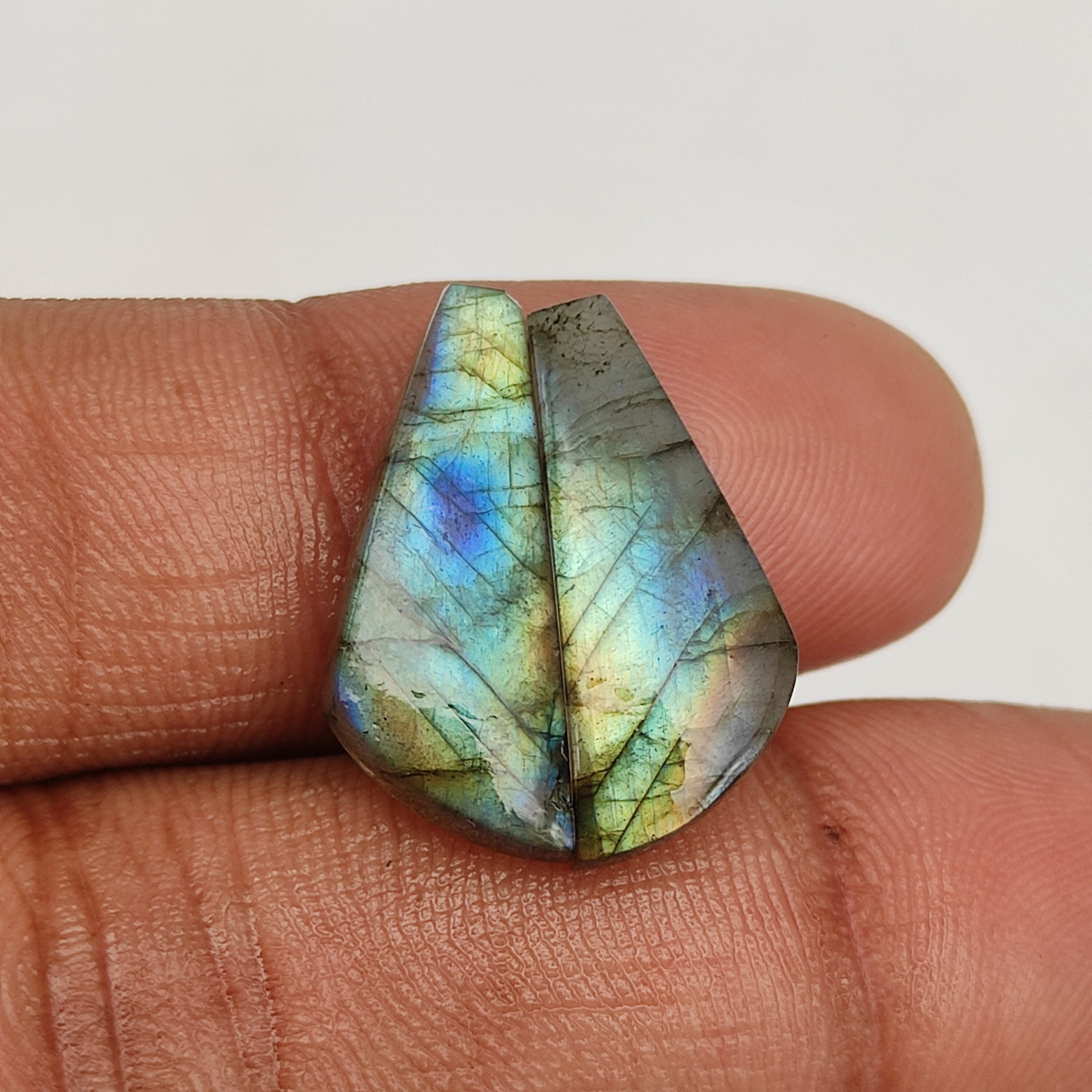 Charming Pair 54x36x5 MM Smooth Plain Fancy Shape Cabochons Pair 190 Carats Natural Flashy Labradorite Fancy Shape Cabochons Pair Charming Pair 54x36x5 MM Smooth Plain Fancy Shape Cabochons Pair 190 Carats Natural Flashy Labradorite Fancy Shape Cabochons Pair