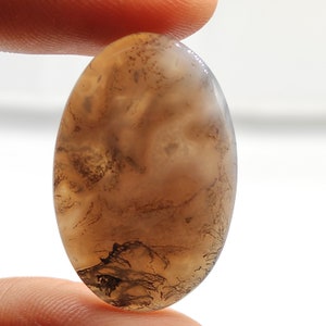 32X21X4 MM Oval form 30ct Naturlig röd mossagat cabochon genomskinlig mossagat helande sten slätpolerad ädelsten för smycken M5264