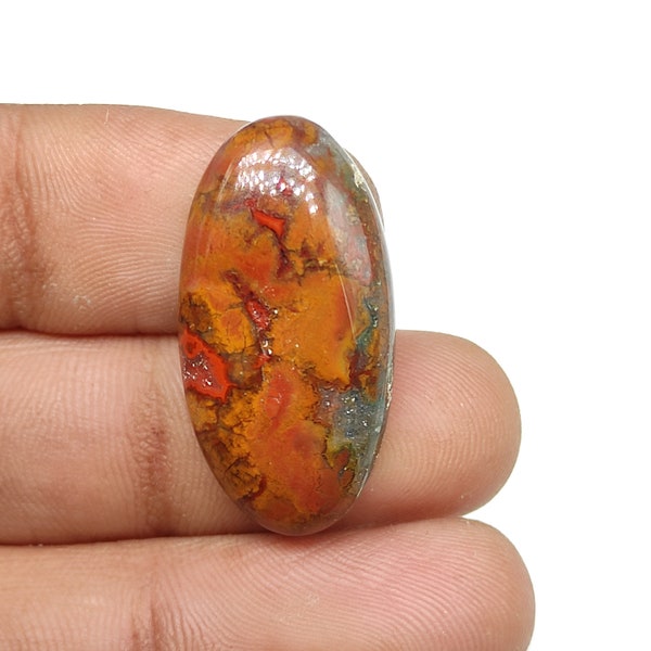 25ct Natural multi color moroccan seam agate cabochon oval shape moroccan seam agate smooth polished gemstone for jewelry wire wrapp M6101
