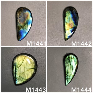 Natural Flashy Labradorite Cabochon Fancy Labradorite Gemstone Cabochon Smooth Polished Handmade Flashy Gemstone for Jewelry M1441-M1444