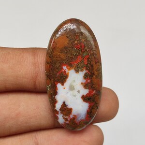 40ct Natural multi color moroccan seam agate cabochon oval shape designer seam agate healing mineral stone loose gemstone for jewelry M5453