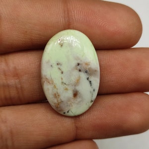 Natural yellow lemon chrysoprase cabochon rare lemon chrysoprase healing mineral stone highly smooth polished gemstone for jewelry M7066