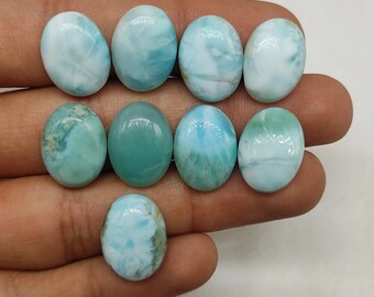 16X12 Oval shape 70ct Natural sky blue larimar cabochon 9pcs wholesale lot Atlantis larimar healing stone smooth polished gemstone M7151