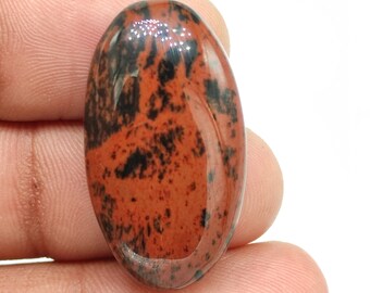 Oval Shape Mahogany Obsidian Cabochon 30 Carat Natural Brownish Color Mahogany Obsidian Cabochon Healing Mineral Gemstone Jewelry M3108