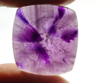 100% Natural purple amethyst flatback cabochon cushion shape chevron amethyst crystal clear stone amethyst loose gemstone for jewelry M6480