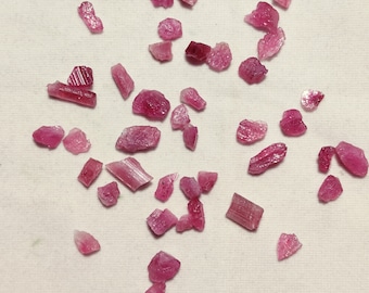 10 Gram Pink Rubellite Tourmaline Rough: Natural Gemstone Crystals