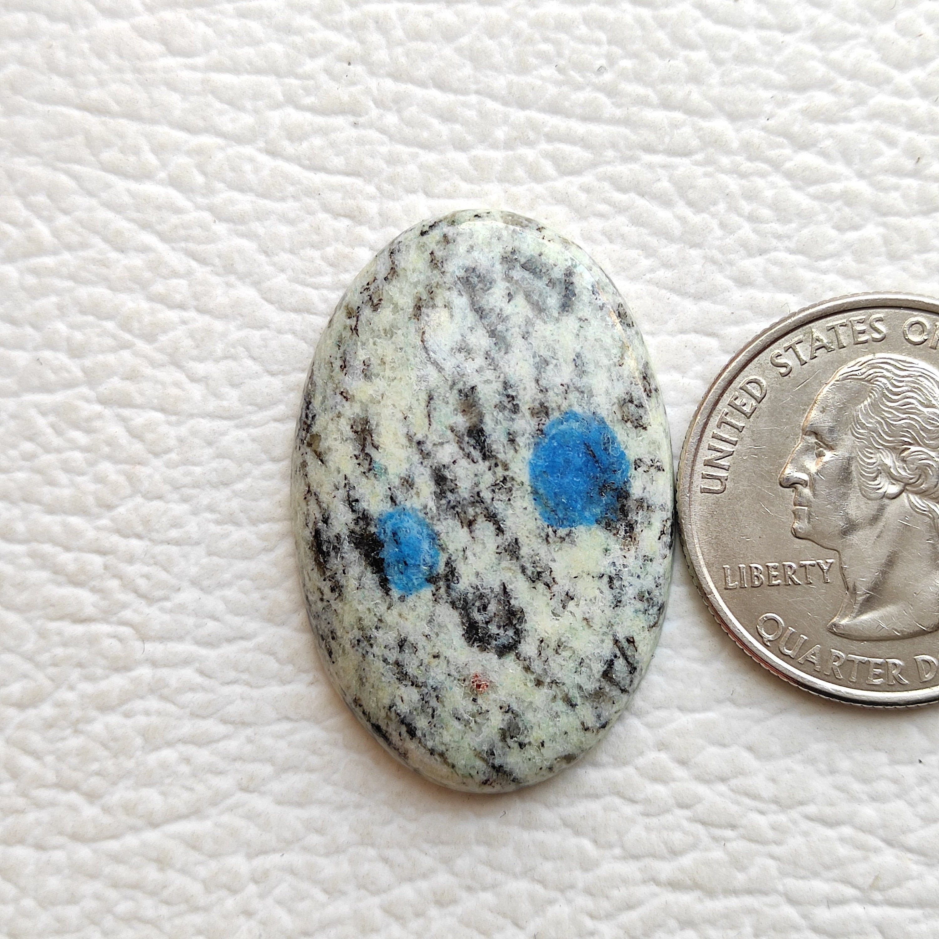 Polished K2 Jasper Gem Blue Spot White Stone Oval Jasper 25ct Etsy