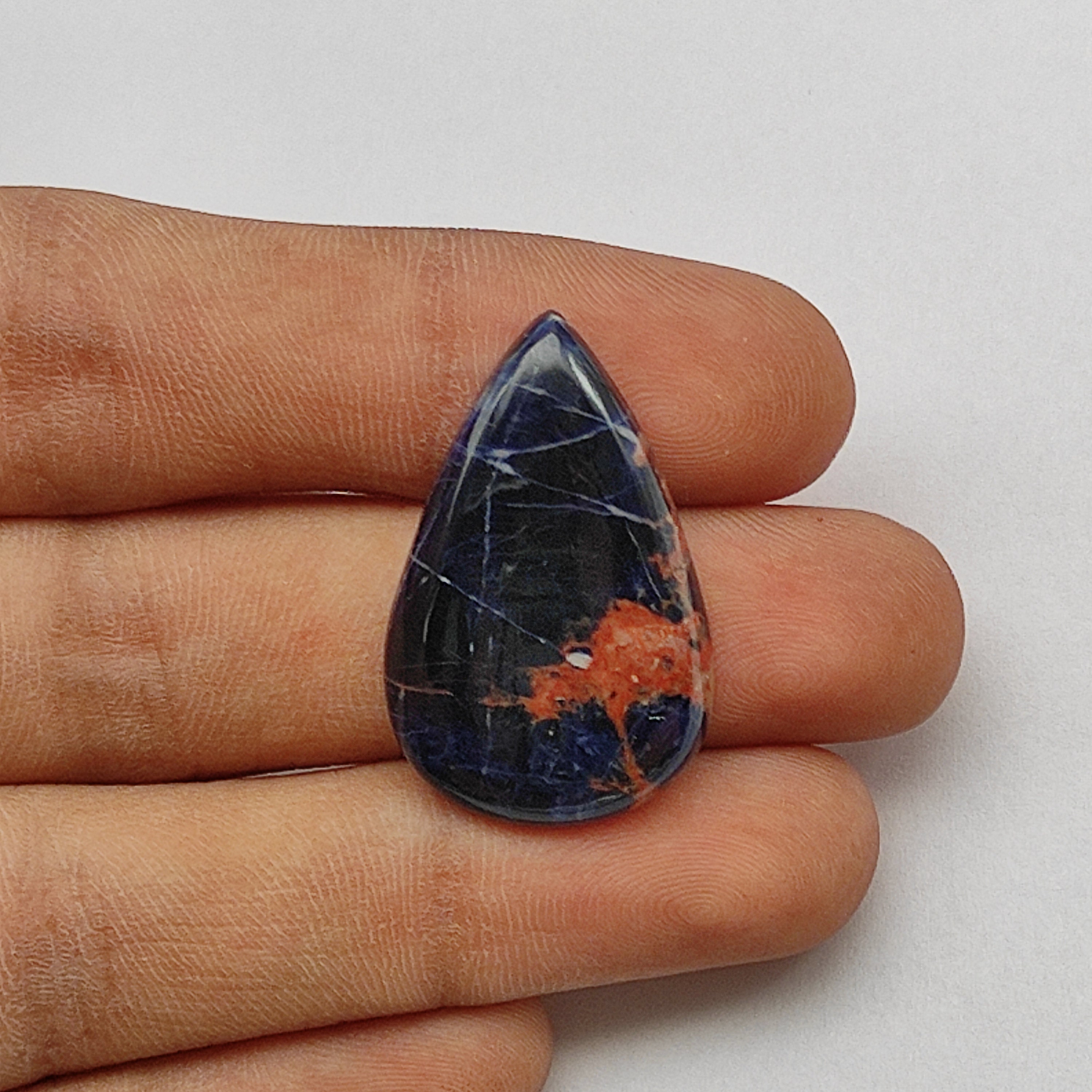 30X19X4 MM ペアシェイプ 15ct ナチュラルブルーソーダライト