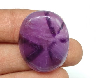 Oval Shape Amethyst Cabochon 45 Carat Natural Purple Amethyst Cabochon Amethyst Stone Smooth Polished Gemstone For Pendant Jewelry M5976