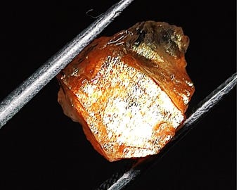 Natural Orange Sunstone Rough Crystal - Golden Flashy Gemstone