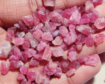 200 Grams Raw Pink Tourmaline Crystal, Rubellite Rough Gemstone