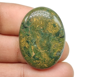 Oval Shape Ocean Jasper Cabohon 45 Carat Natural Ocean Jasper Cabochon Orbicular Design Ocean Jasper Polished Gemstone For Jewelry M6891