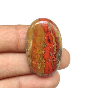 40ct Natural multi color moroccan seam agate cabochon oval shape designer seam agate healing stone high polished gemstone for jewelry M5450