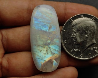 AAA Quality 20 Carat 2-3pcs Moonstone Cabochon Natural Blue Flashy