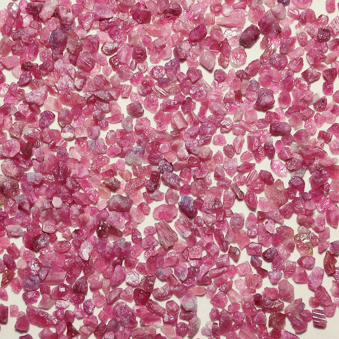 Rew Pink Raw Pink Tourmaline Crystals, Rubellite Gemstone (2-10 MM) - Etsy
