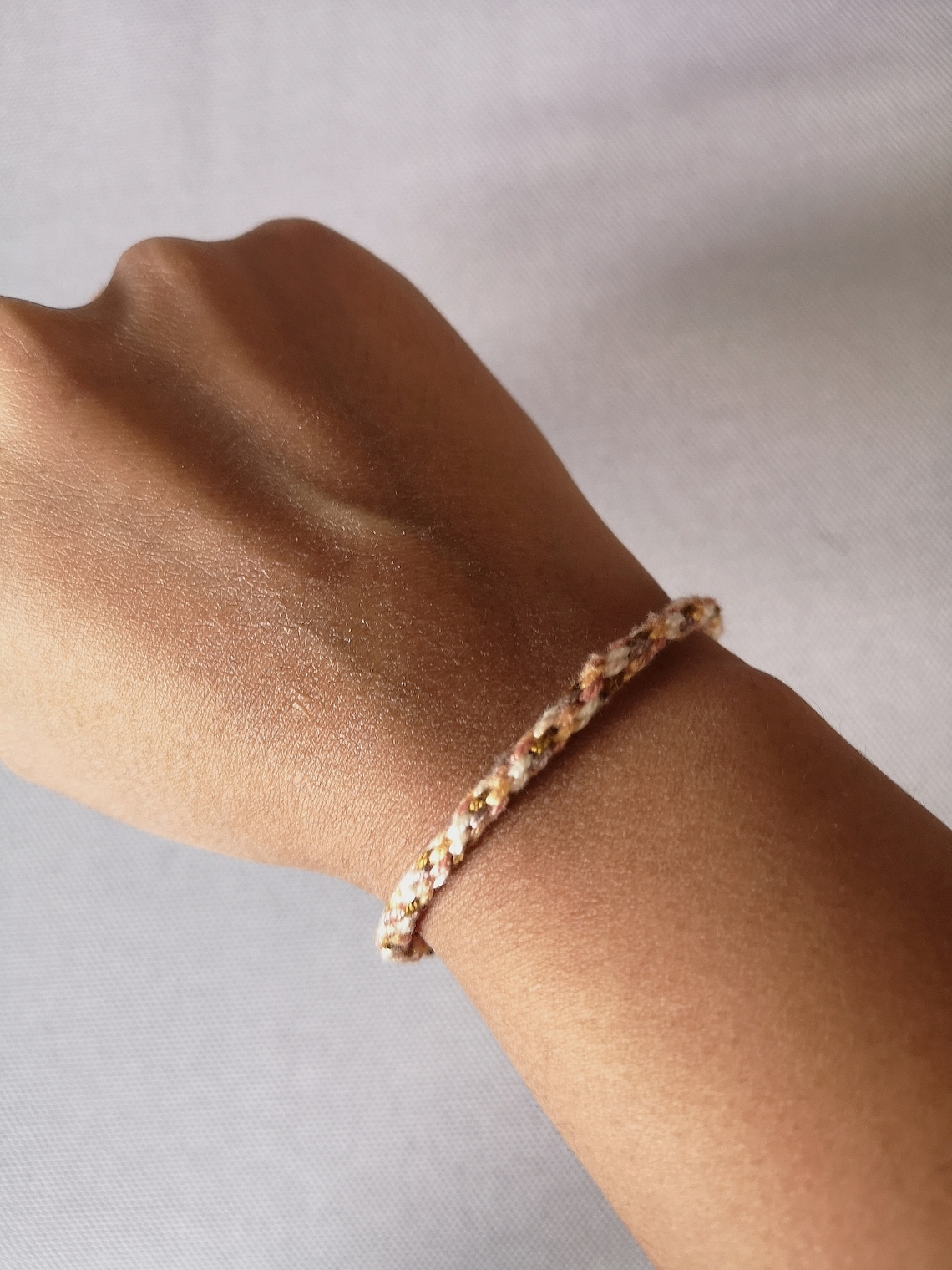 Nude Jellyfish Kumihimo Bracelet Cotton String Bracelet Etsy