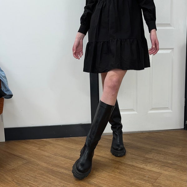 Isabella Black Smock Dress size uk 10-14   | Studio.Katya