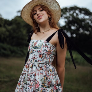Jacqueline Midi Dress Toile De Jouy , Handmade, Made to order dress    | Studio.Katya