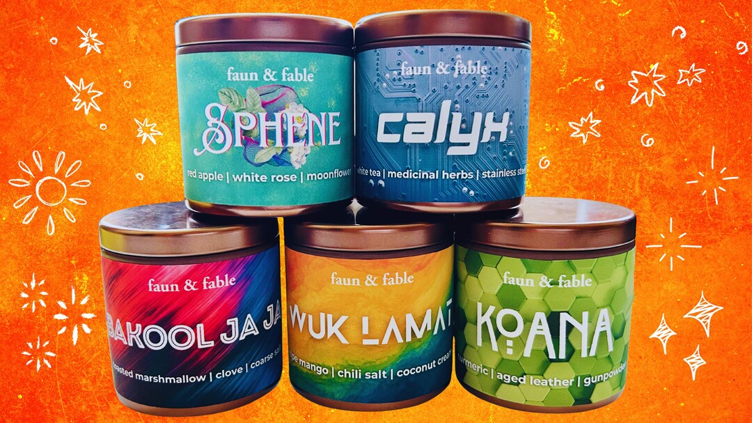 DAWNTRAIL Character Pack 3oz FFXIV Soy Candle Set Etsy