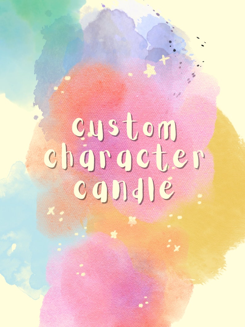 Custom Character Candle 7oz, 100% Soy Wax Pick Your Own Scent image 1