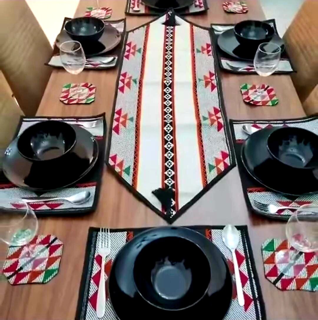 Palestinian Pattern Chair A Dining Set With A Palestinian Character, Handmade in Jordan, in ...