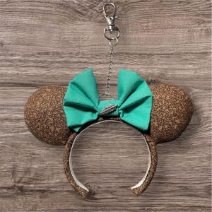 Princess Pocahontas inspired mini mouse ear keychain/bag charm, Minnie keychain, Mickey keychain.