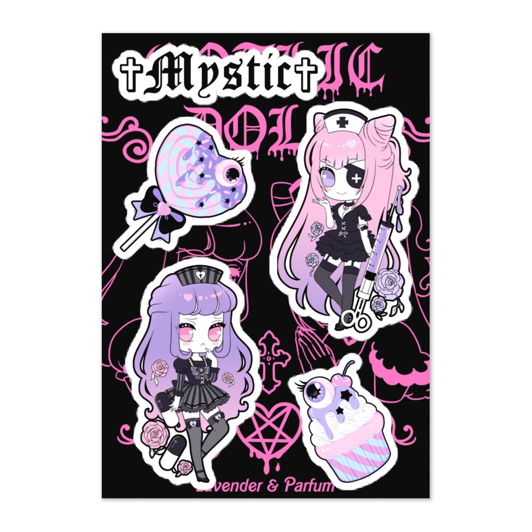 Gothic Pastel Goth Kawaii Goth Black and Pink Menhera Etsy